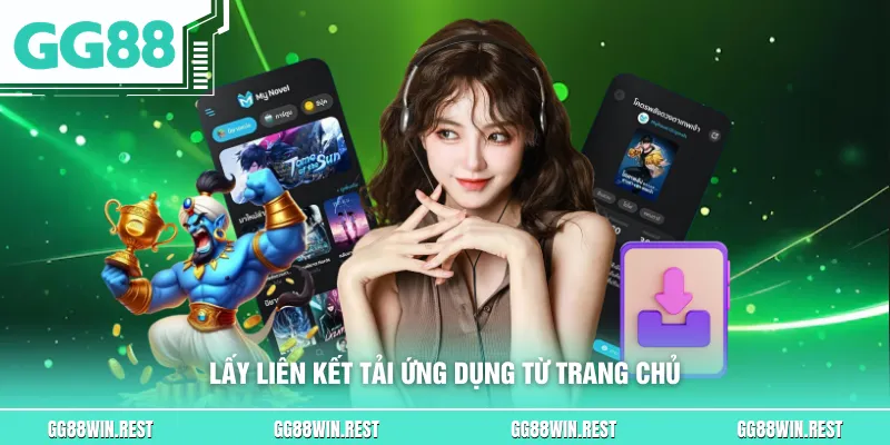 Lấy liên kết tải ứng dụng từ trang chủ